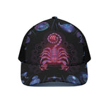 Scorpio And Astrological Signs Print Black Mesh Trucker Cap