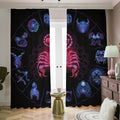 Scorpio And Astrological Signs Print Dimout Pencil Pleat Curtains