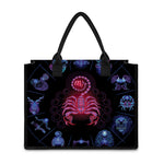Scorpio And Astrological Signs Print Canvas Tote Bag