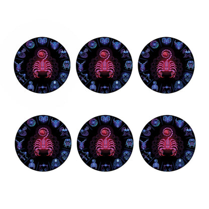 Scorpio And Astrological Signs Print Coaster Set