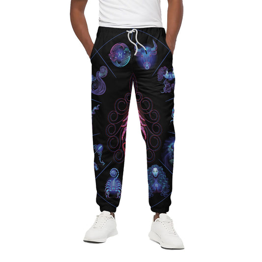 Scorpio And Astrological Signs Print Cotton Pants