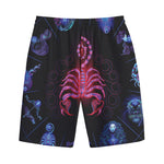 Scorpio And Astrological Signs Print Cotton Shorts