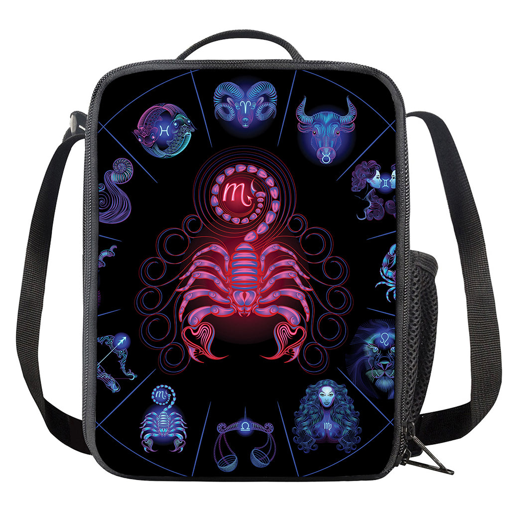 Scorpio And Astrological Signs Print Crossbody Lunch Bag
