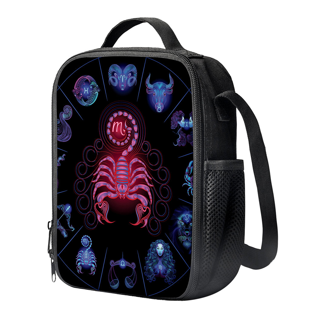 Scorpio And Astrological Signs Print Crossbody Lunch Bag