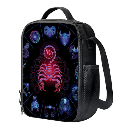 Scorpio And Astrological Signs Print Crossbody Lunch Bag