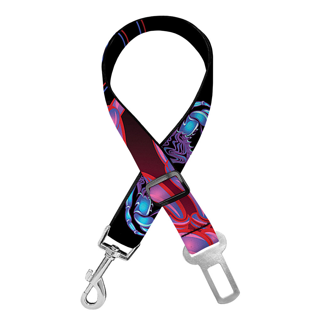 Scorpio And Astrological Signs Print Dog Seat Belt