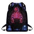Scorpio And Astrological Signs Print Drawstring Backpack