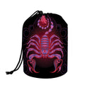 Scorpio And Astrological Signs Print Drawstring Makeup Bag