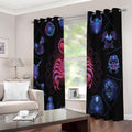 Scorpio And Astrological Signs Print Extra Wide Grommet Curtains