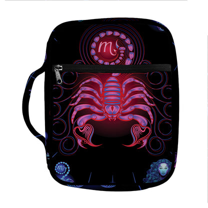 Scorpio And Astrological Signs Print Front Pocket Bible Bag