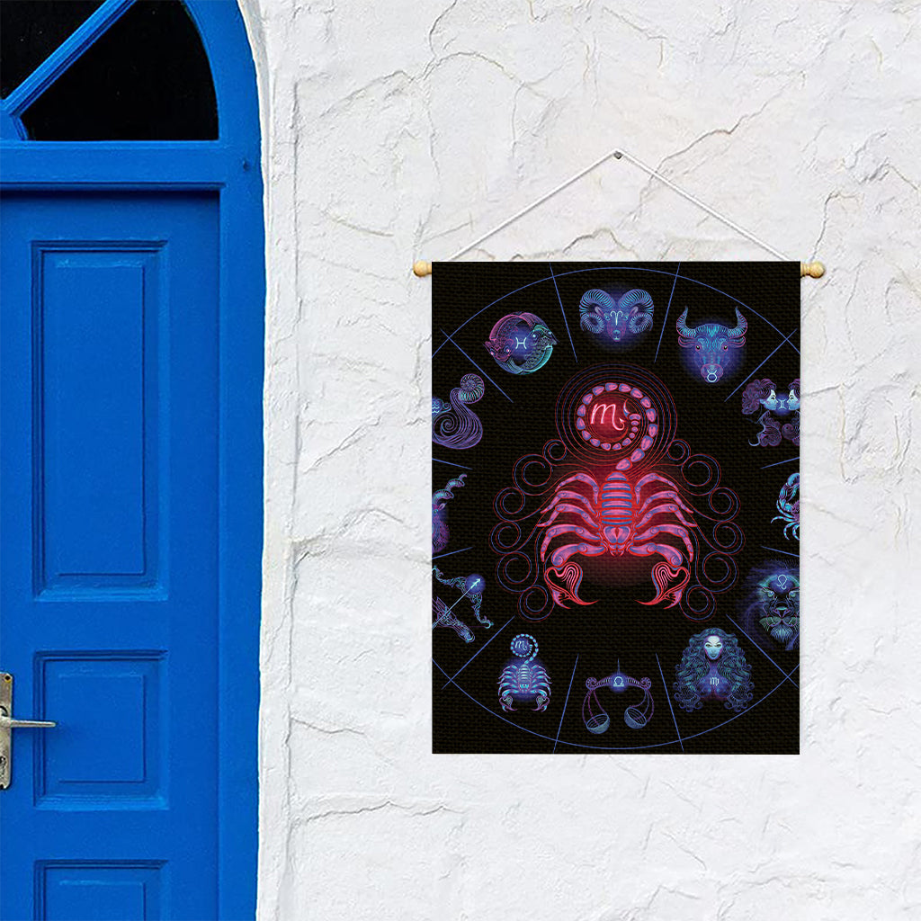 Scorpio And Astrological Signs Print Garden Flag