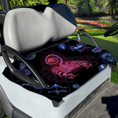 Scorpio And Astrological Signs Print Golf Cart Seat Cover