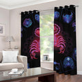 Scorpio And Astrological Signs Print Grommet Curtains