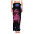 Scorpio And Astrological Signs Print High Slit Maxi Skirt