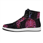 Scorpio And Astrological Signs Print High Top Leather Sneakers