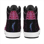 Scorpio And Astrological Signs Print High Top Leather Sneakers