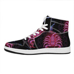 Scorpio And Astrological Signs Print High Top Leather Sneakers