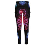 Scorpio And Astrological Signs Print High-Waisted Pocket Leggings