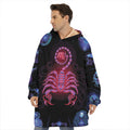 Scorpio And Astrological Signs Print Hoodie Blanket