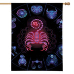 Scorpio And Astrological Signs Print House Flag