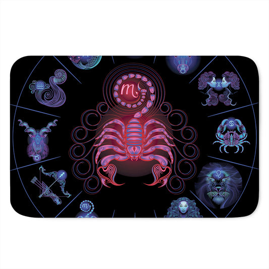 Scorpio And Astrological Signs Print Indoor Door Mat
