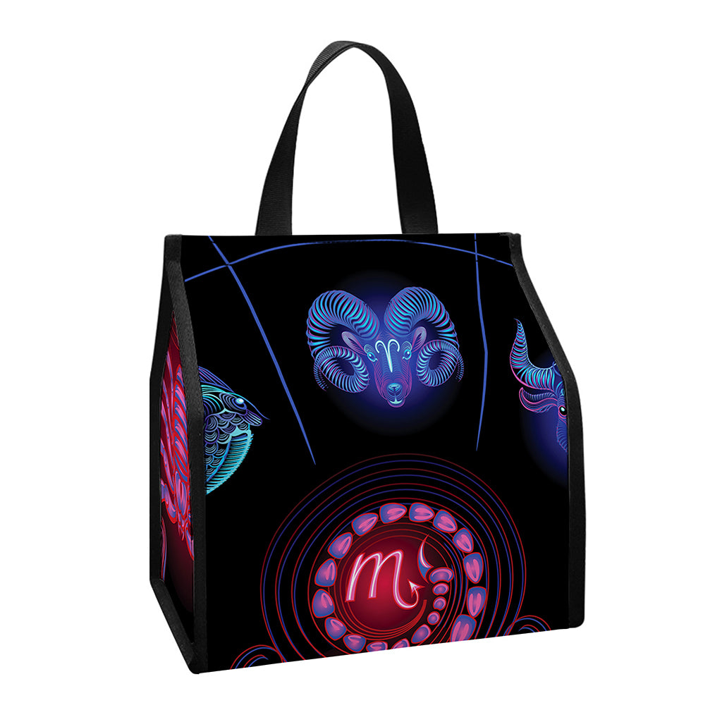 Scorpio And Astrological Signs Print Insulated Lunch Tote