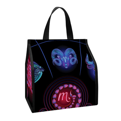 Scorpio And Astrological Signs Print Insulated Lunch Tote