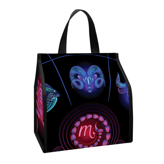 Scorpio And Astrological Signs Print Insulated Lunch Tote