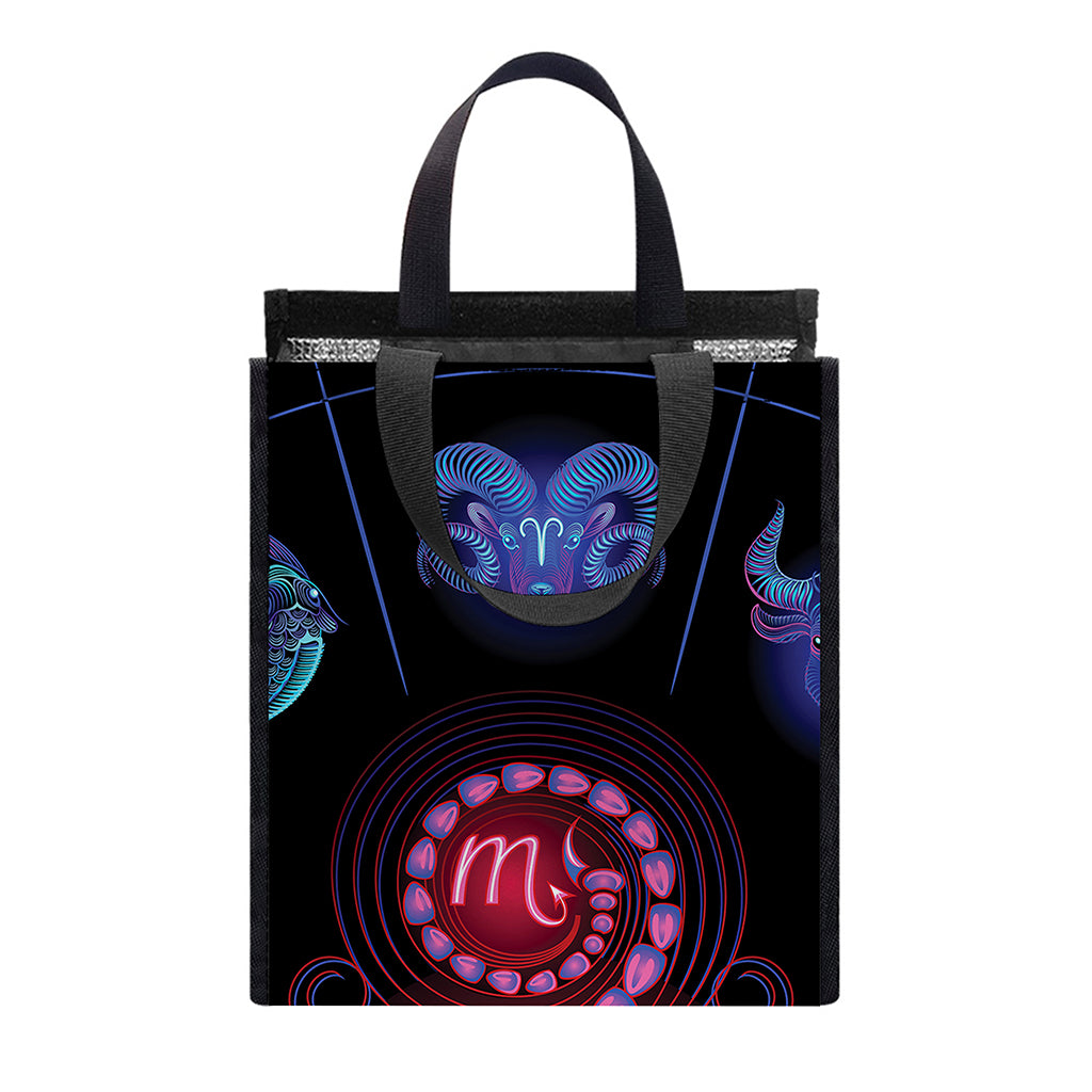 Scorpio And Astrological Signs Print Insulated Lunch Tote