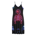 Scorpio And Astrological Signs Print Jersey Midi Cami Dress