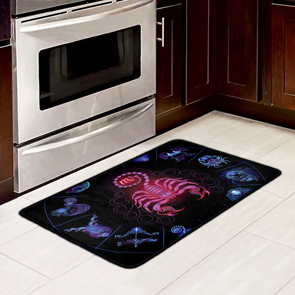 Scorpio And Astrological Signs Print Kitchen Mat