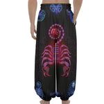 Scorpio And Astrological Signs Print Lantern Pants
