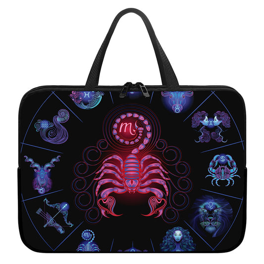 Scorpio And Astrological Signs Print Laptop Sleeve With Handle