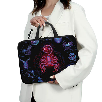 Scorpio And Astrological Signs Print Laptop Sleeve With Handle