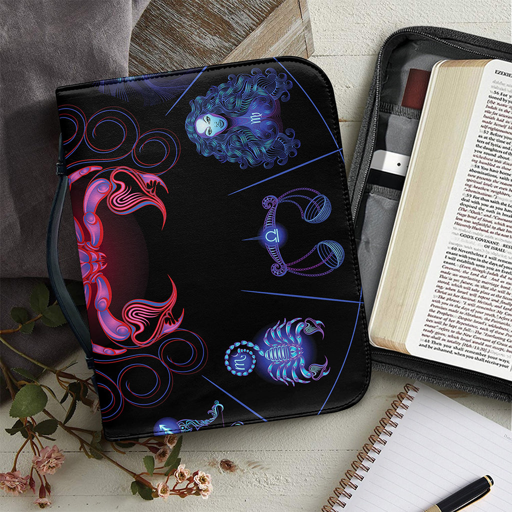 Scorpio And Astrological Signs Print Leather Bible Cover
