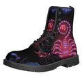 Scorpio And Astrological Signs Print Lace-Up Boots