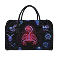 Scorpio And Astrological Signs Print Leather Duffel Bag