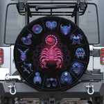 Scorpio And Astrological Signs Print Leather Spare Tire Cover