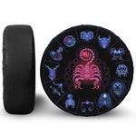 Scorpio And Astrological Signs Print Leather Spare Tire Cover