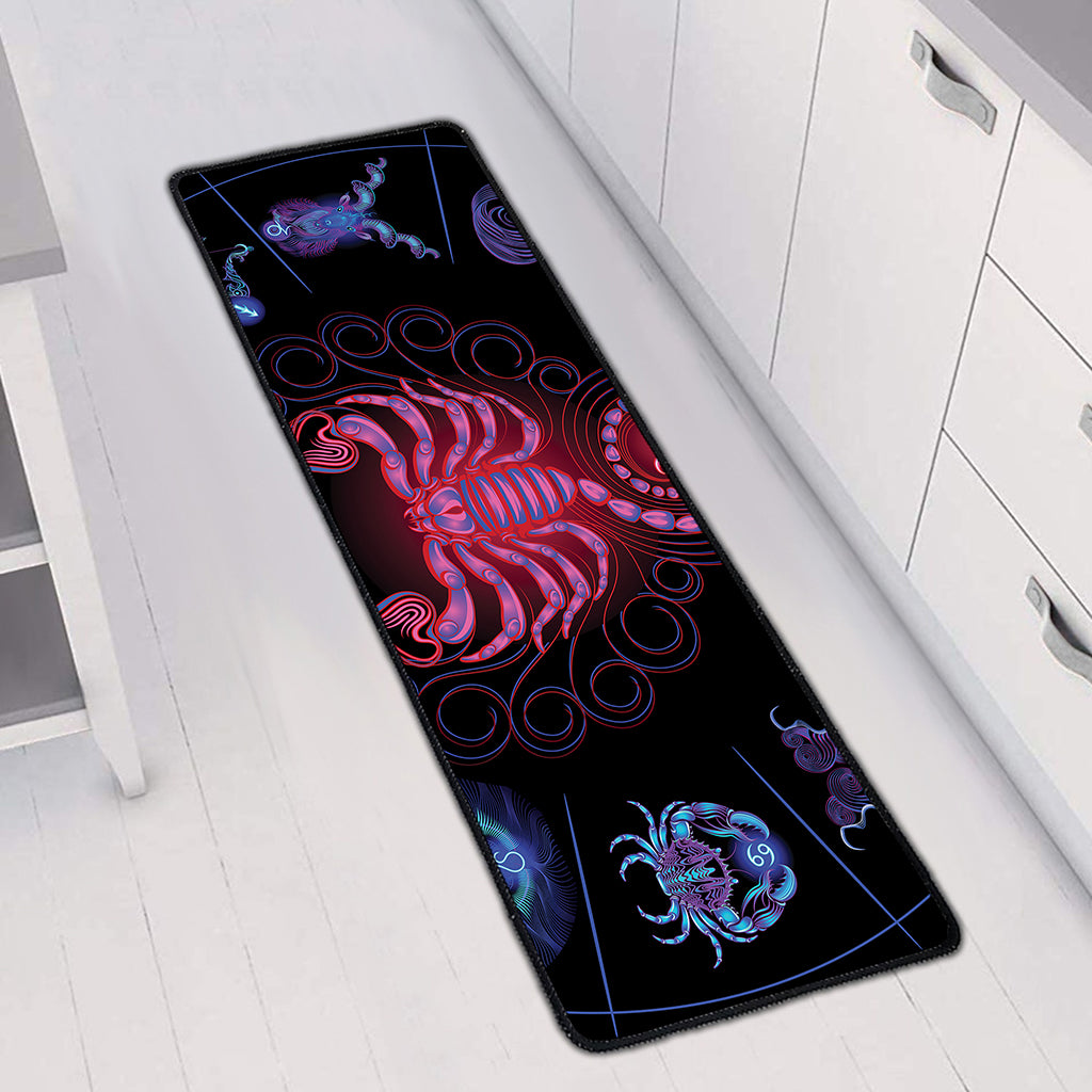 Scorpio And Astrological Signs Print Long Kitchen Mat