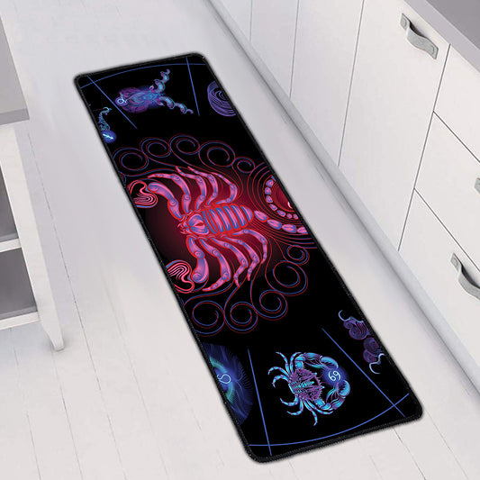 Scorpio And Astrological Signs Print Long Kitchen Mat