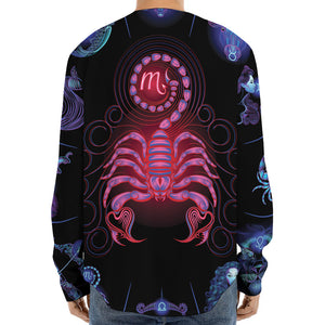 Scorpio And Astrological Signs Print Long Sleeve Baseball Jersey