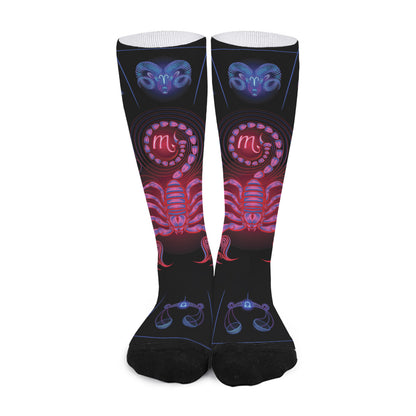 Scorpio And Astrological Signs Print Long Socks