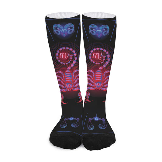 Scorpio And Astrological Signs Print Long Socks