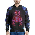 Scorpio And Astrological Signs Print Men's Bomber Jacket