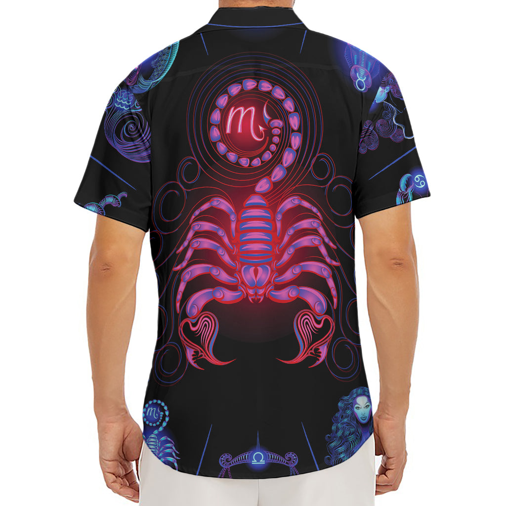 Scorpio And Astrological Signs Print Men's Deep V-Neck Shirt