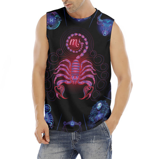 Scorpio And Astrological Signs Print Men's Fitness Tank Top