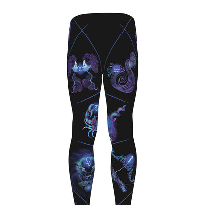 Scorpio And Astrological Signs Print Men's leggings