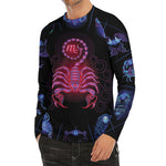 Scorpio And Astrological Signs Print Men's Long Sleeve Rash Guard