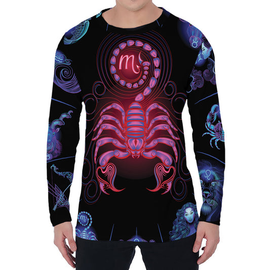 Scorpio And Astrological Signs Print Men's Long Sleeve T-Shirt